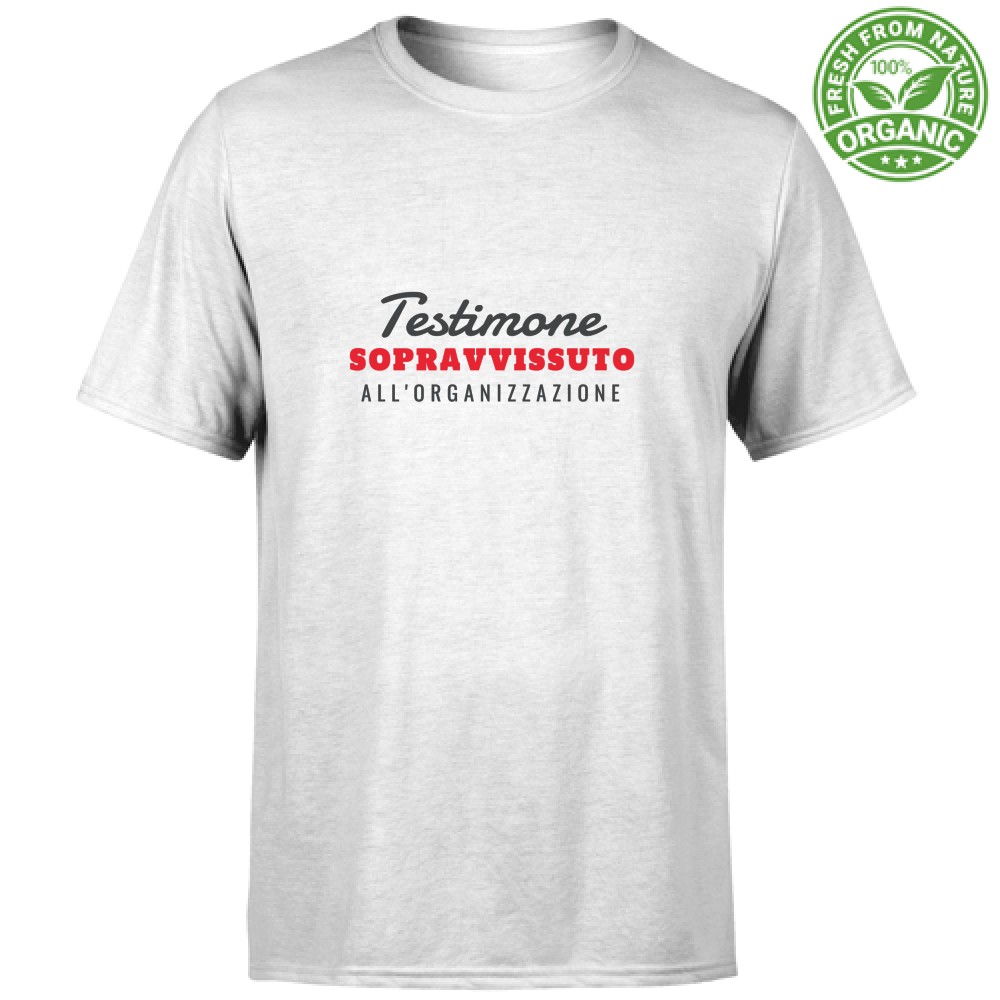 T-shirt Unisex Organic- Testimone sopravvissuto