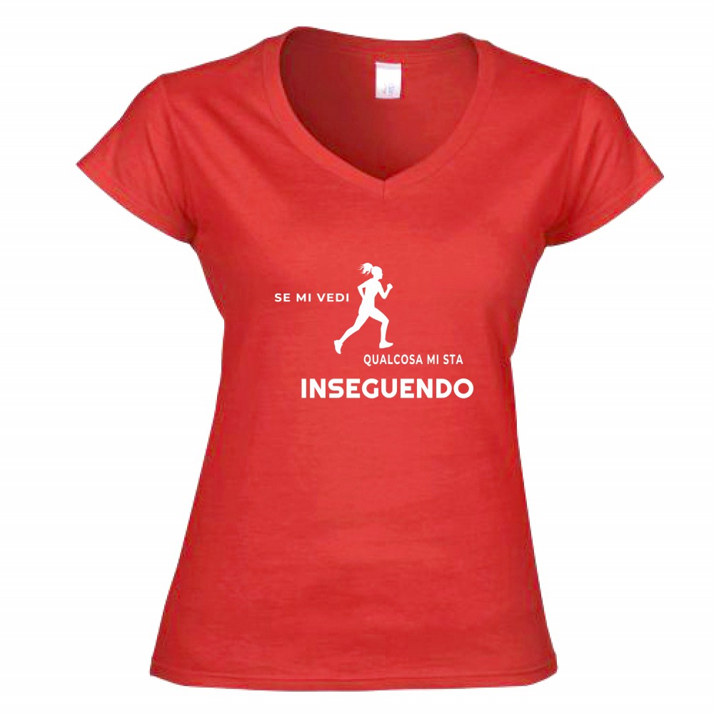 T-shirt Donna Scollo a V - Se mi vedi correre - immagine 4