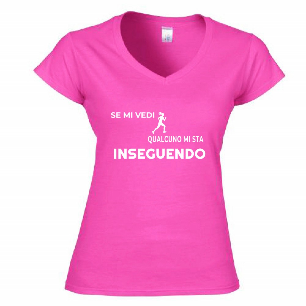 T-shirt Donna Scollo a V - Se mi vedi correre - immagine 5