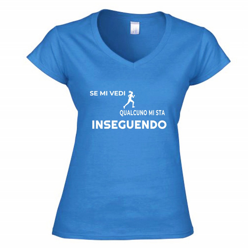 T-shirt Donna Scollo a V - Se mi vedi correre - immagine 3
