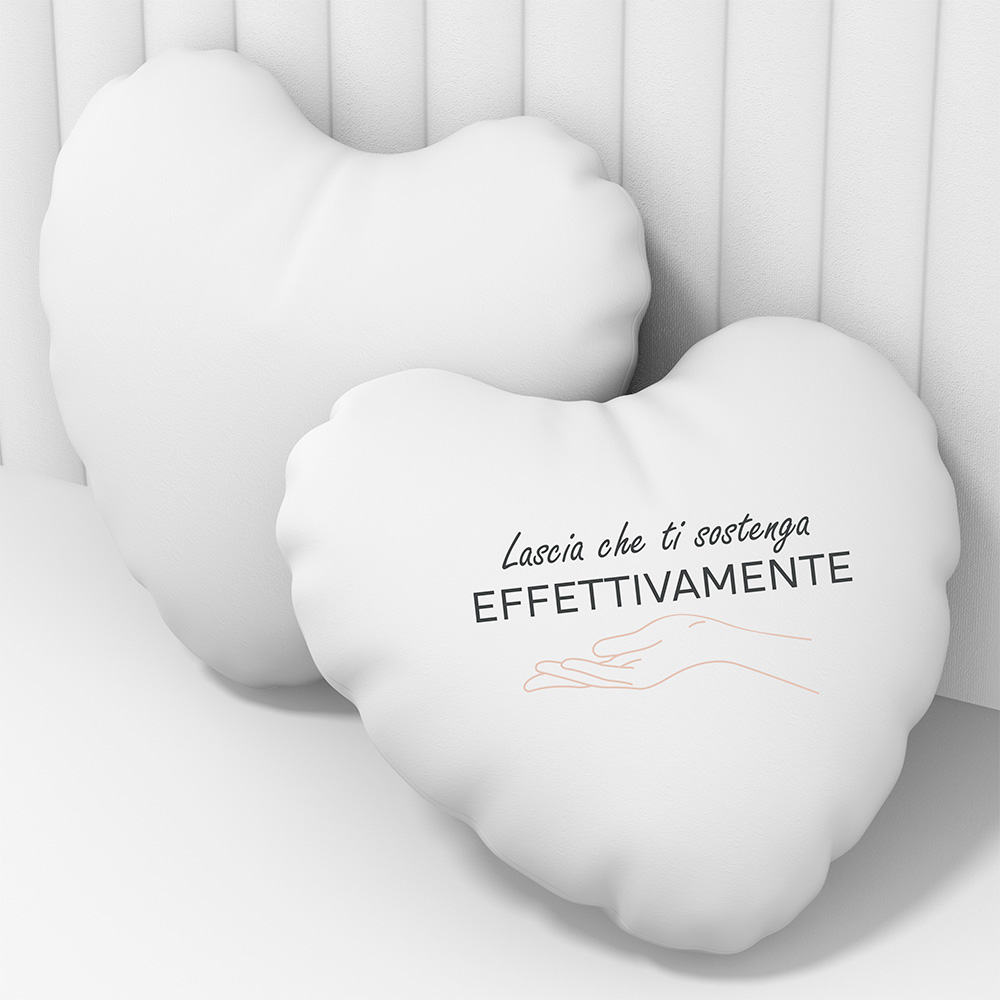 Cuscino cuore- Lascia che ti sostenga effettivamente