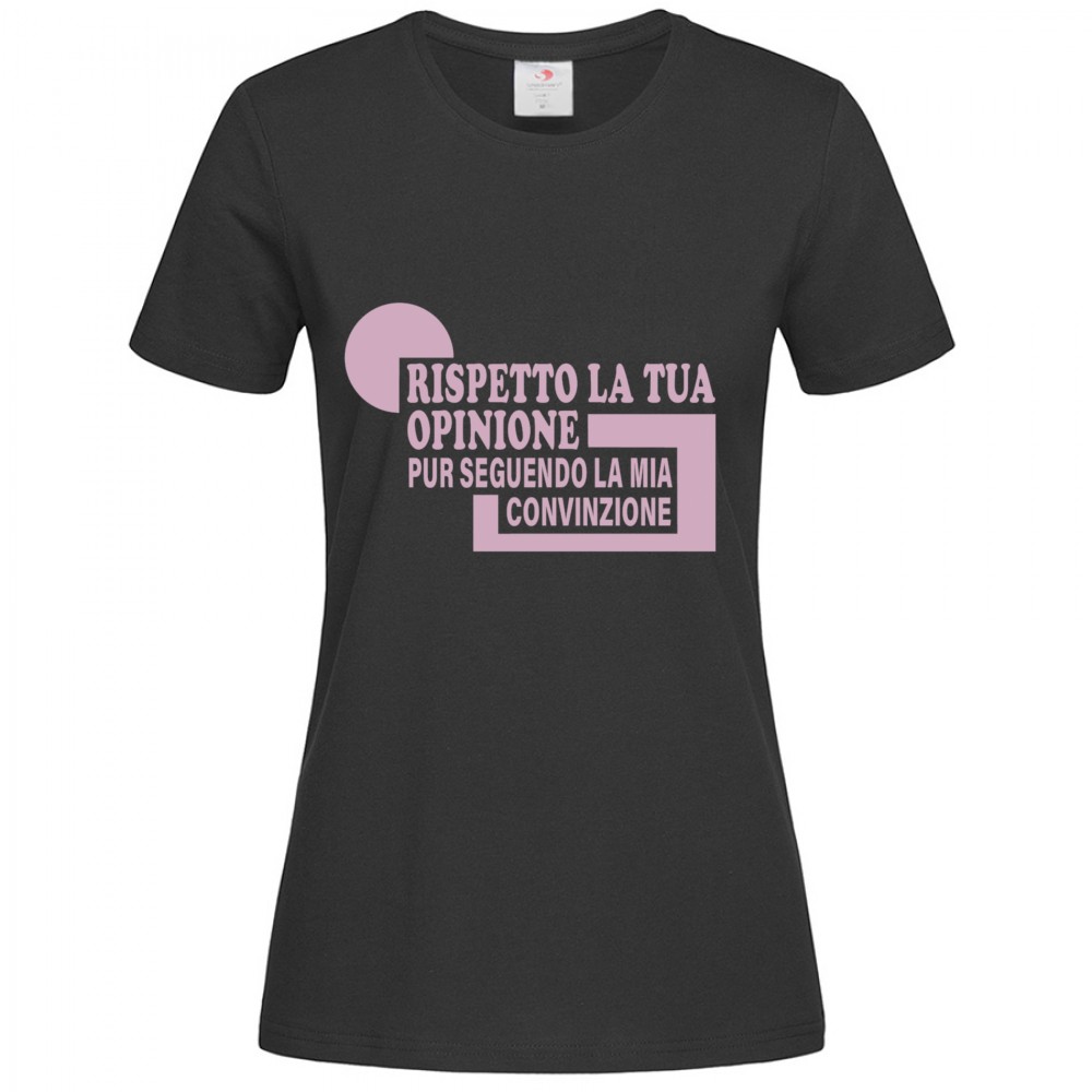 T-shirt Donna Premium - Rispetto la tua opinione pur seguendo un'altra convinzione - immagine 2