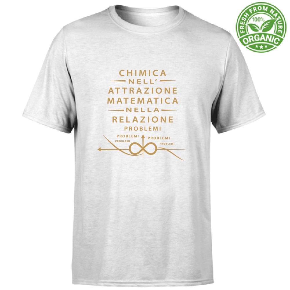 T-shirt Unisex Organic- Chimica nell attrazione matematica nella relazione - immagine 4