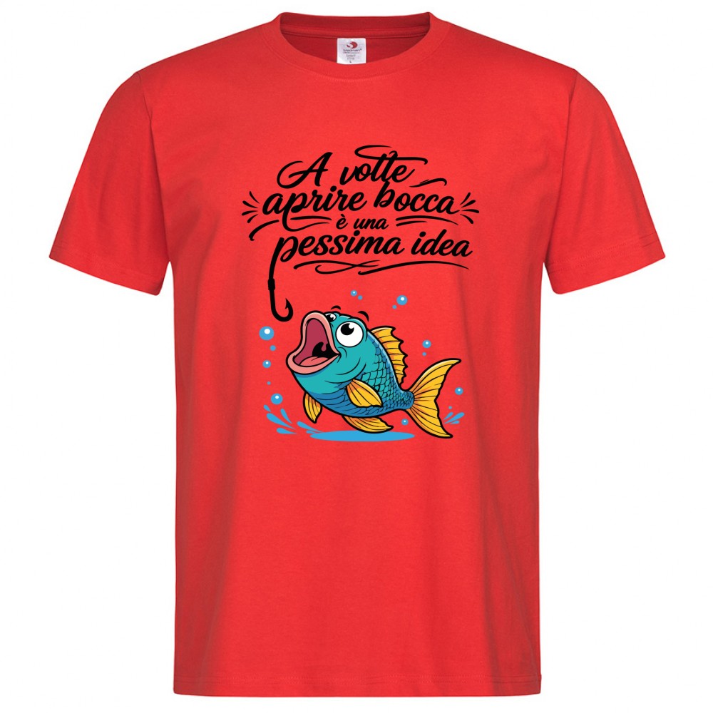 T-shirt Premium Uomo- A volte aprire bocca e una p - immagine 3