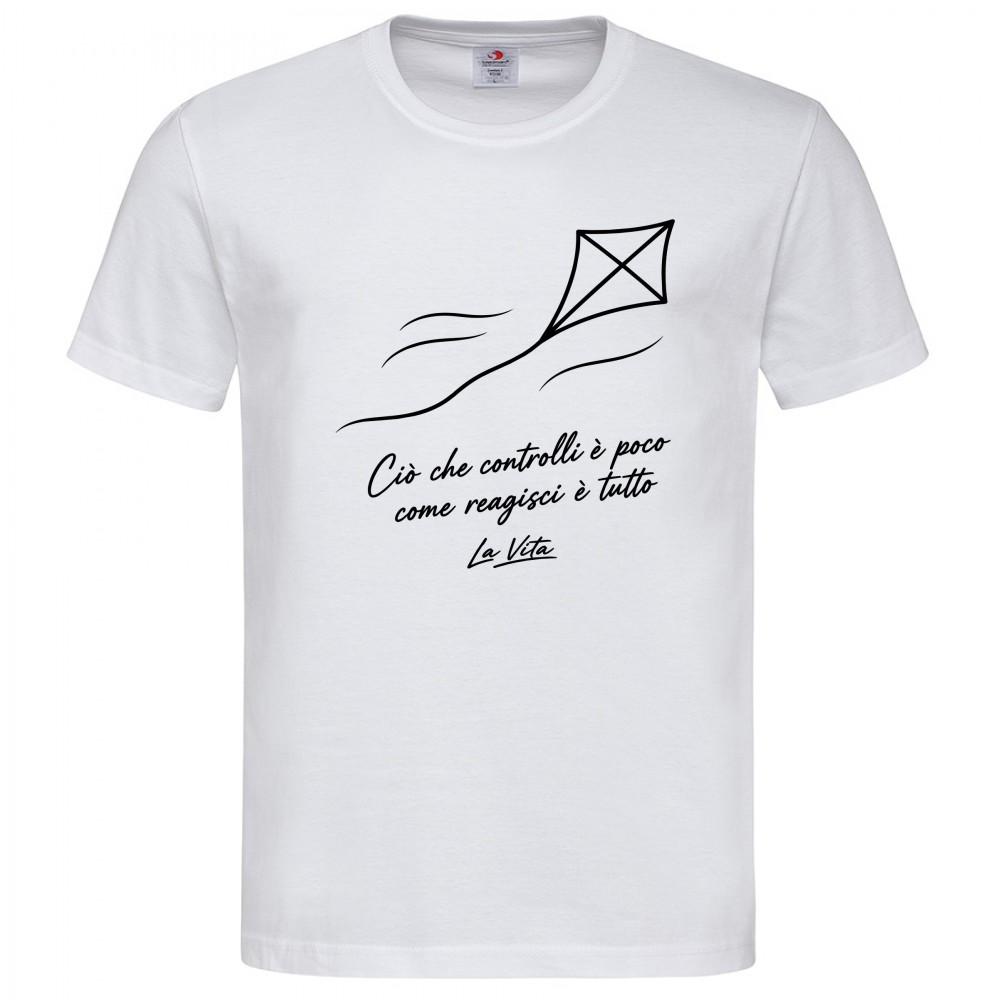 T-shirt Uomo Premium - Ciò che controlli è poco come reagisci è tutto