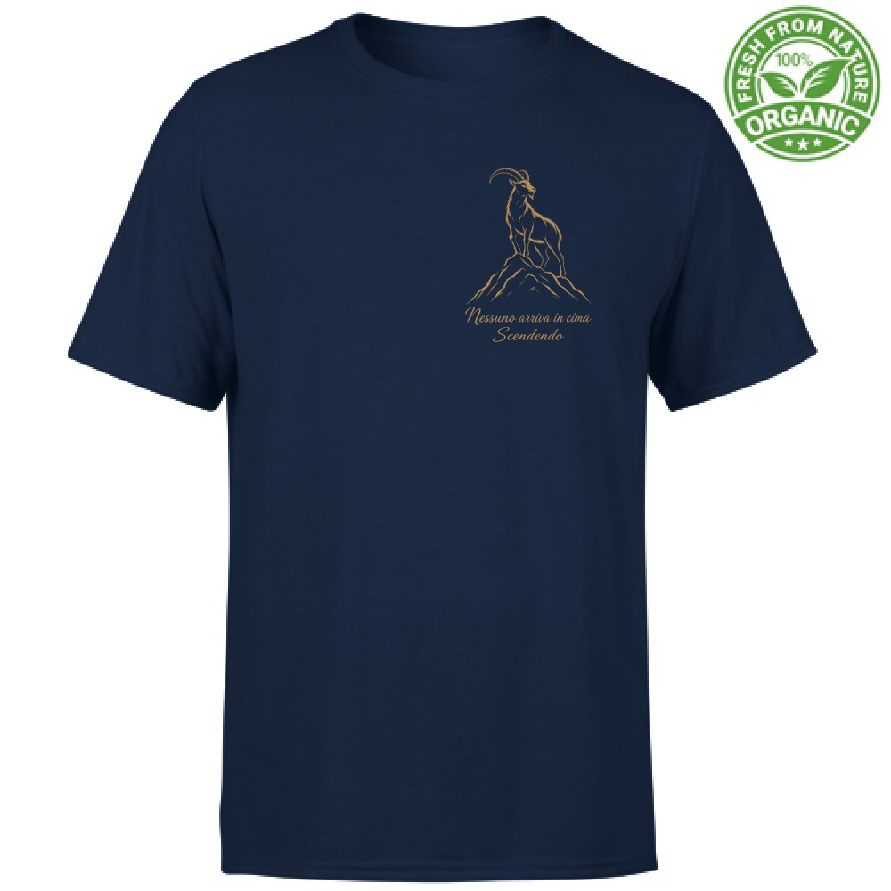 T-shirt Unisex Organic- Nessuno arriva in cima scendendo - immagine 3
