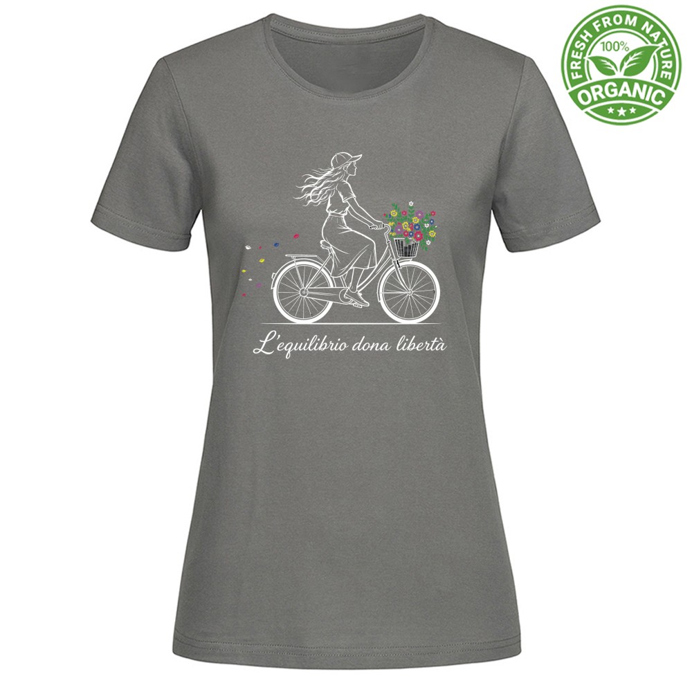 T-shirt Donna Organic - L'equilibrio dona libertà - immagine 3