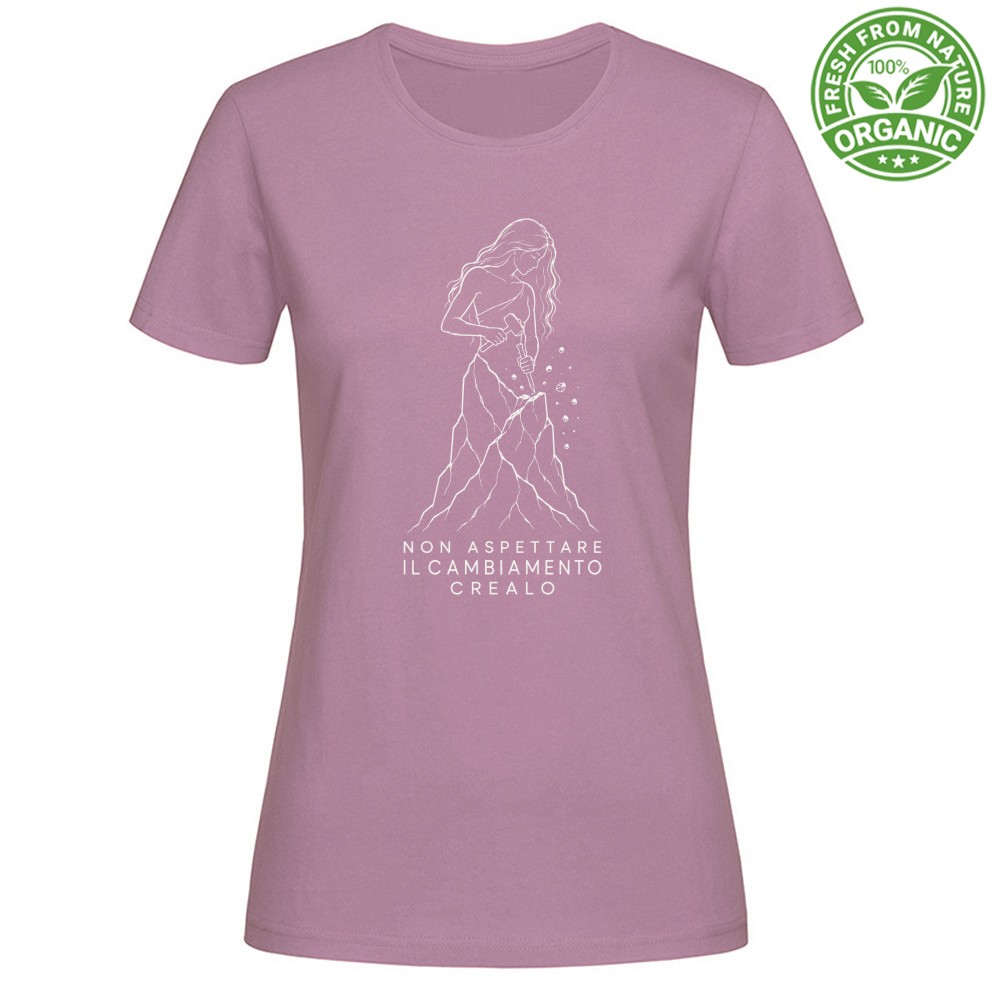 T-shirt Donna Organic - Non aspettare il cambiamento donna - immagine 3