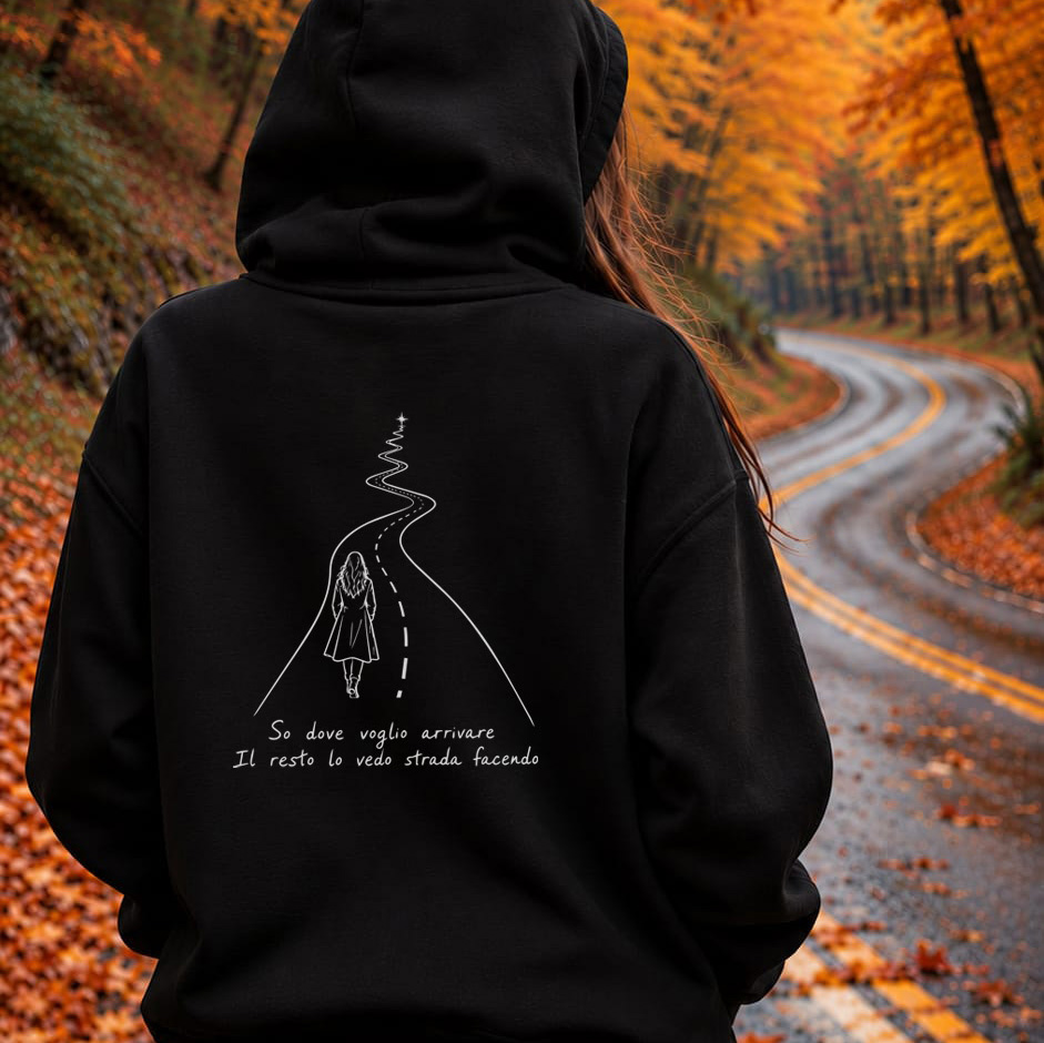 Felpa Donna Zip e Cappuccio - So dove voglio arrivare