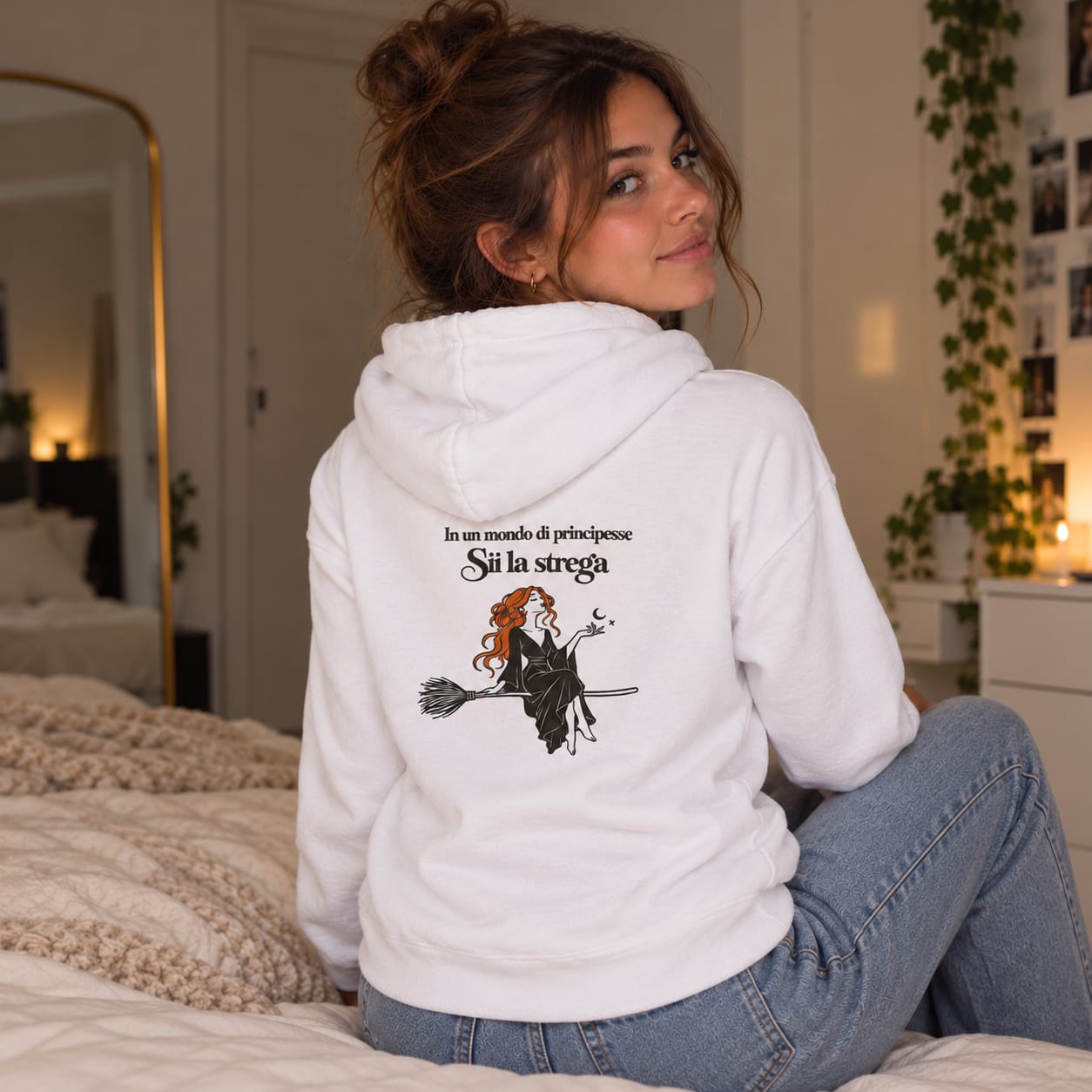 Felpa Unisex Premium Full Zip- Sii la strega